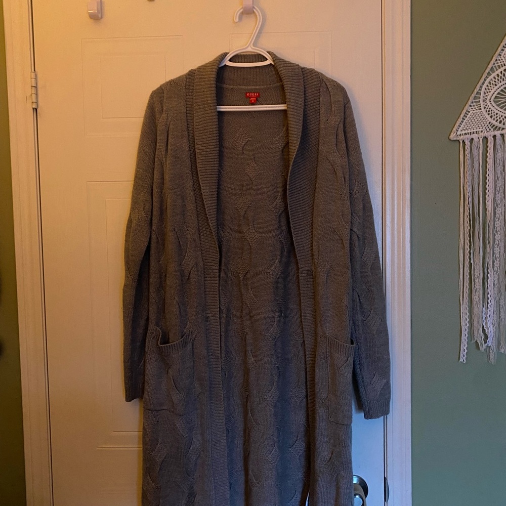 Grey Guess Cable Knit Women's Sweater